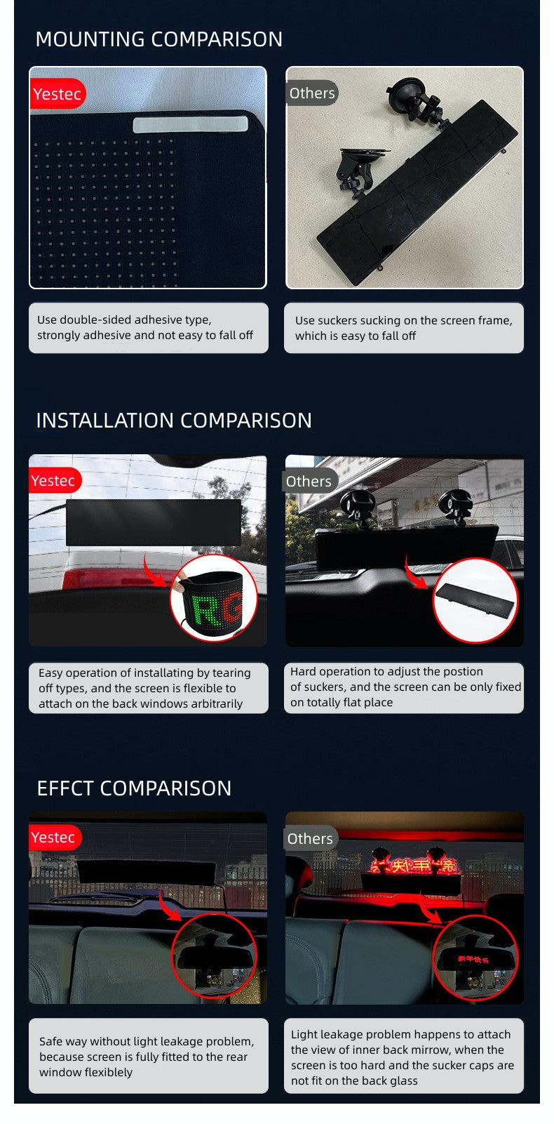 Car Soft Screen - narrow edge