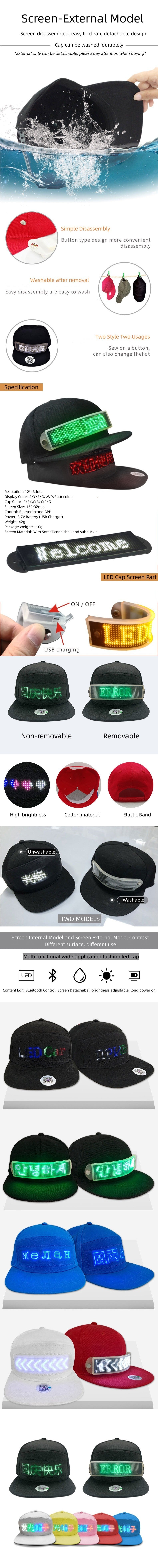 LED Cap -Washable